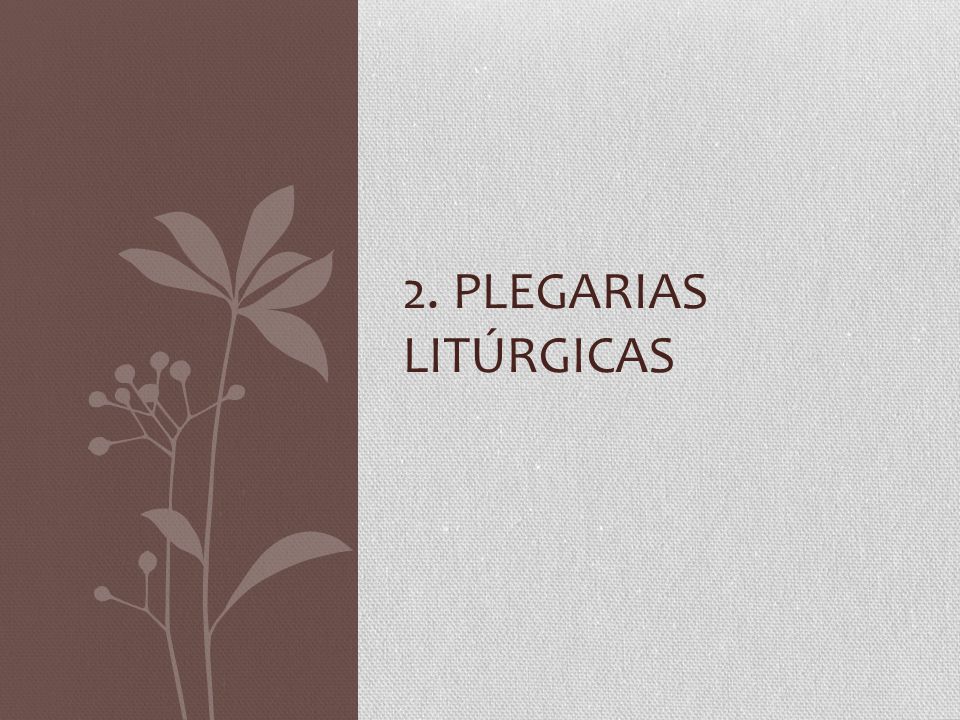 2. Plegarias litúrgicas