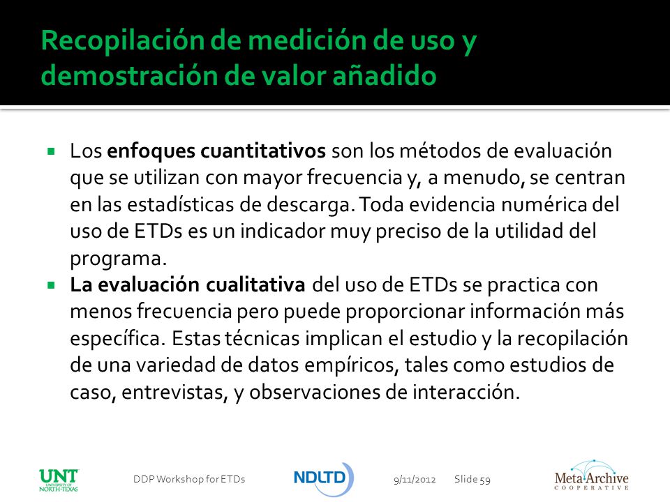 Recopilación de medición de uso y demostración de valor añadido