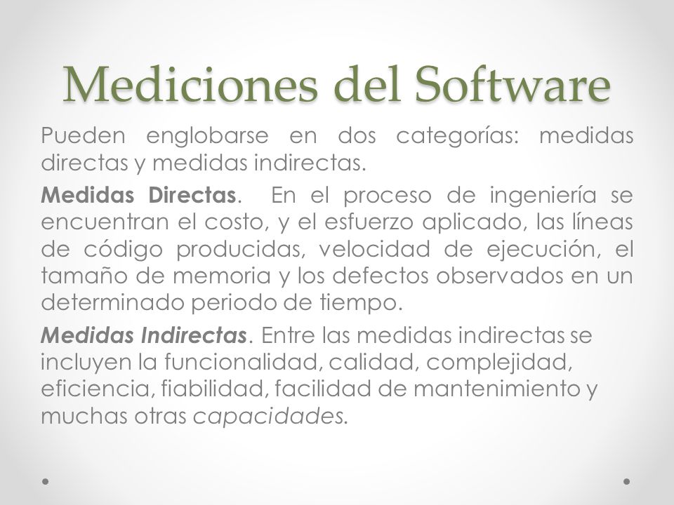 Mediciones del Software