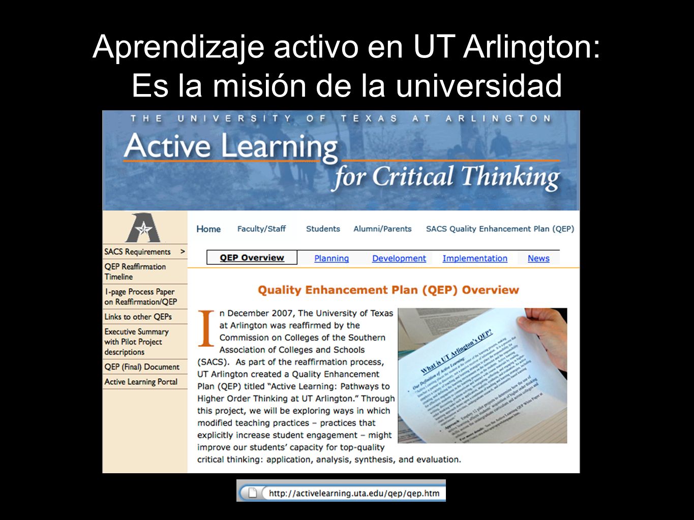 Aprendizaje activo en UT Arlington: Es la misión de la universidad