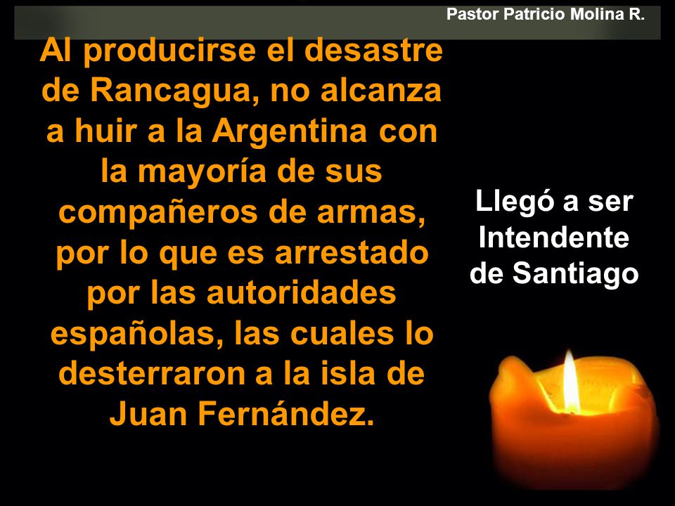 Pastor Patricio Molina R. Llegó a ser Intendente de Santiago
