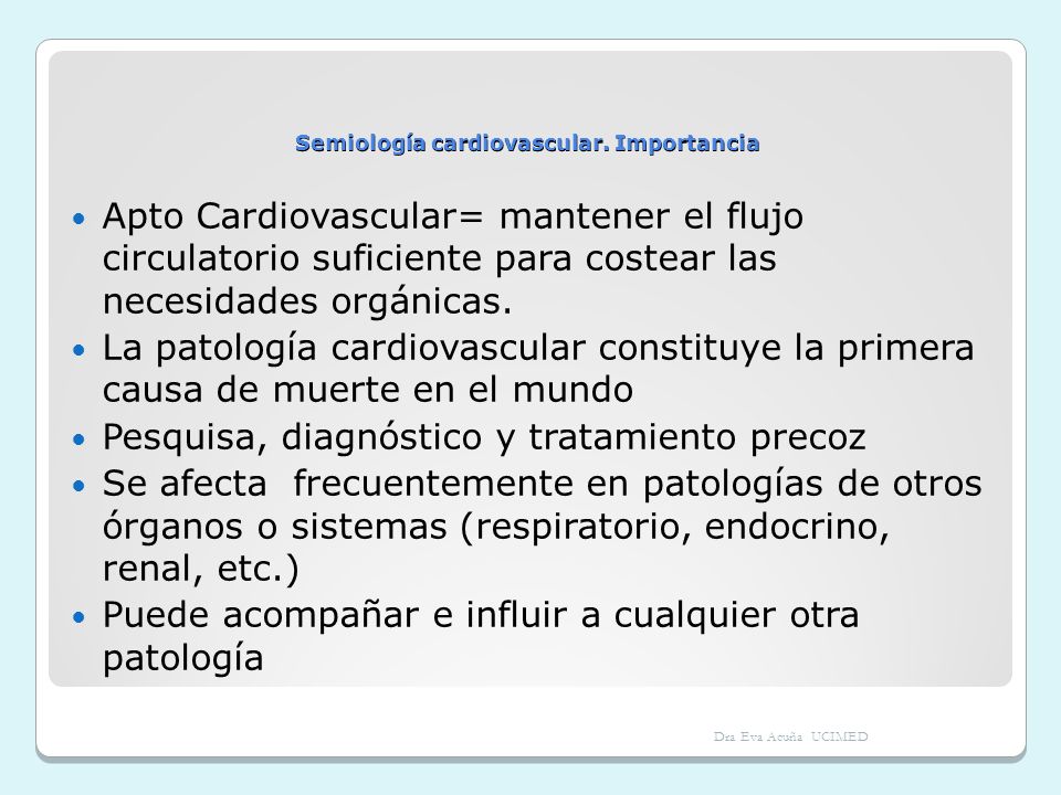 Semiología cardiovascular. Importancia