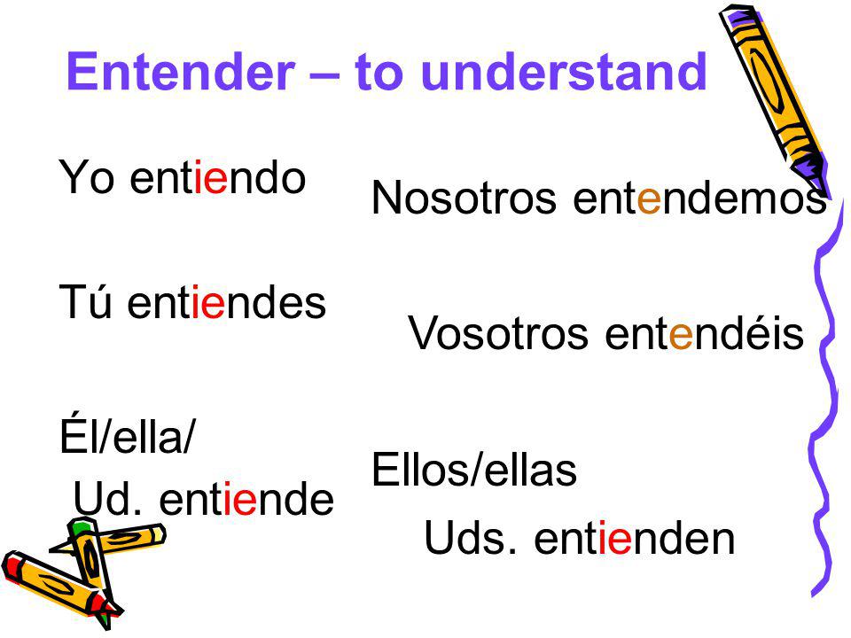 Entender – to understand