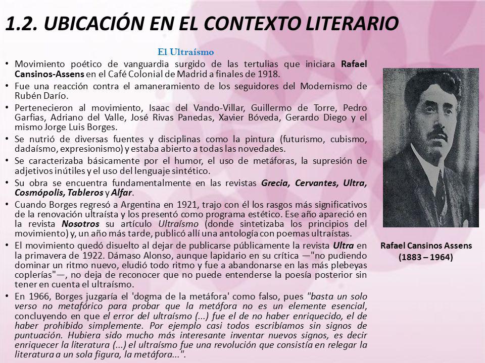 1.2. UBICACIÓN EN EL CONTEXTO LITERARIO