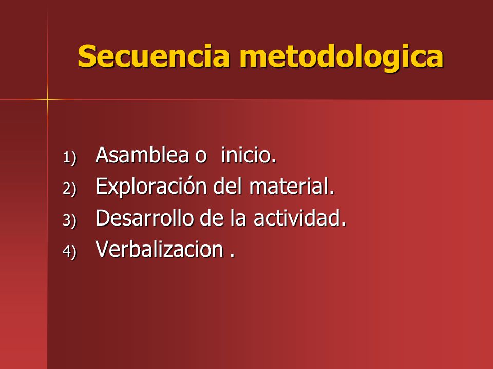 Secuencia metodologica