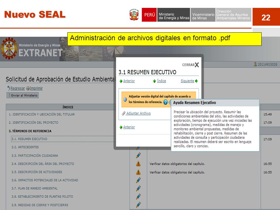 Nuevo SEAL Administración de archivos digitales en formato .pdf Event