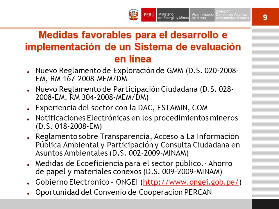 Medidas favorables para el desarrollo e implementación de un Sistema de evaluación en línea