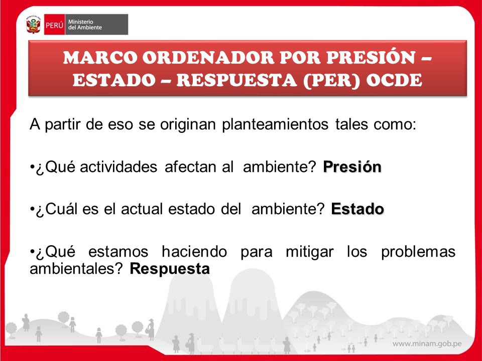 MARCO ORDENADOR POR PRESIÓN – ESTADO – RESPUESTA (PER) OCDE