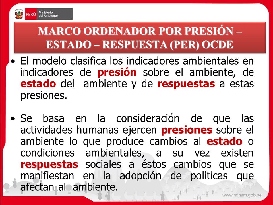 MARCO ORDENADOR POR PRESIÓN – ESTADO – RESPUESTA (PER) OCDE