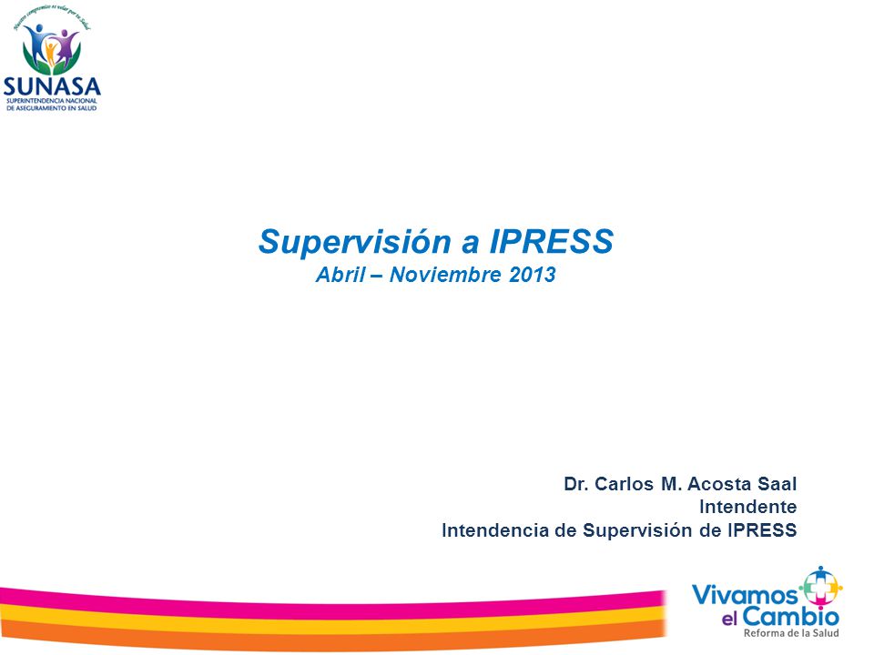 Supervisión a IPRESS Abril – Noviembre 2013 Dr. Carlos M. Acosta Saal