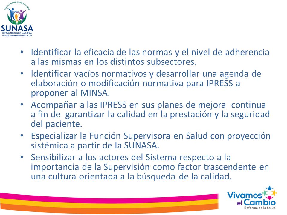 Identificar la eficacia de las normas y el nivel de adherencia a las mismas en los distintos subsectores.