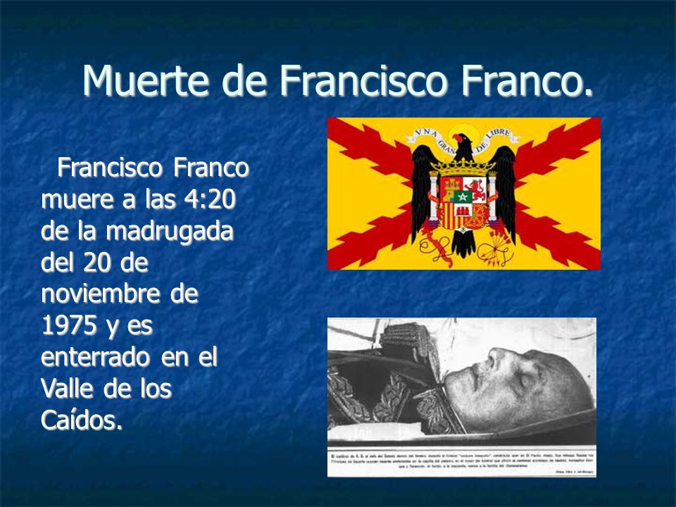 Muerte de Francisco Franco.