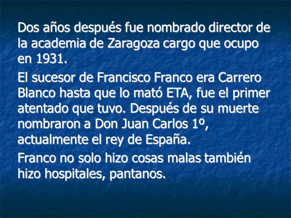 Dos años después fue nombrado director de la academia de Zaragoza cargo que ocupo en 1931.