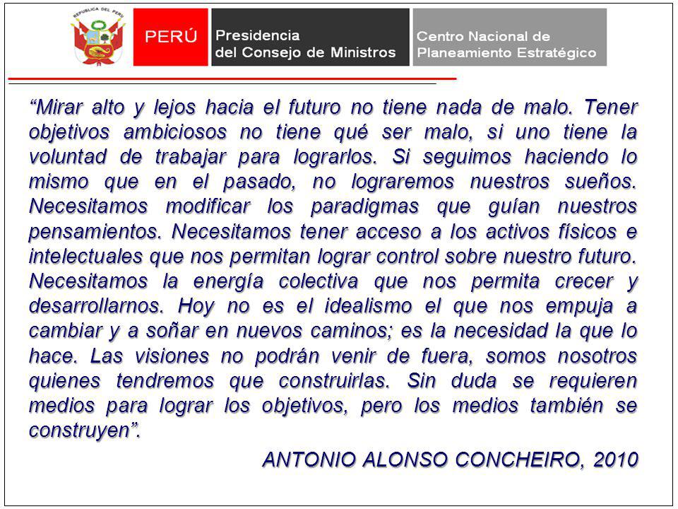 Mirar alto y lejos hacia el futuro no tiene nada de malo