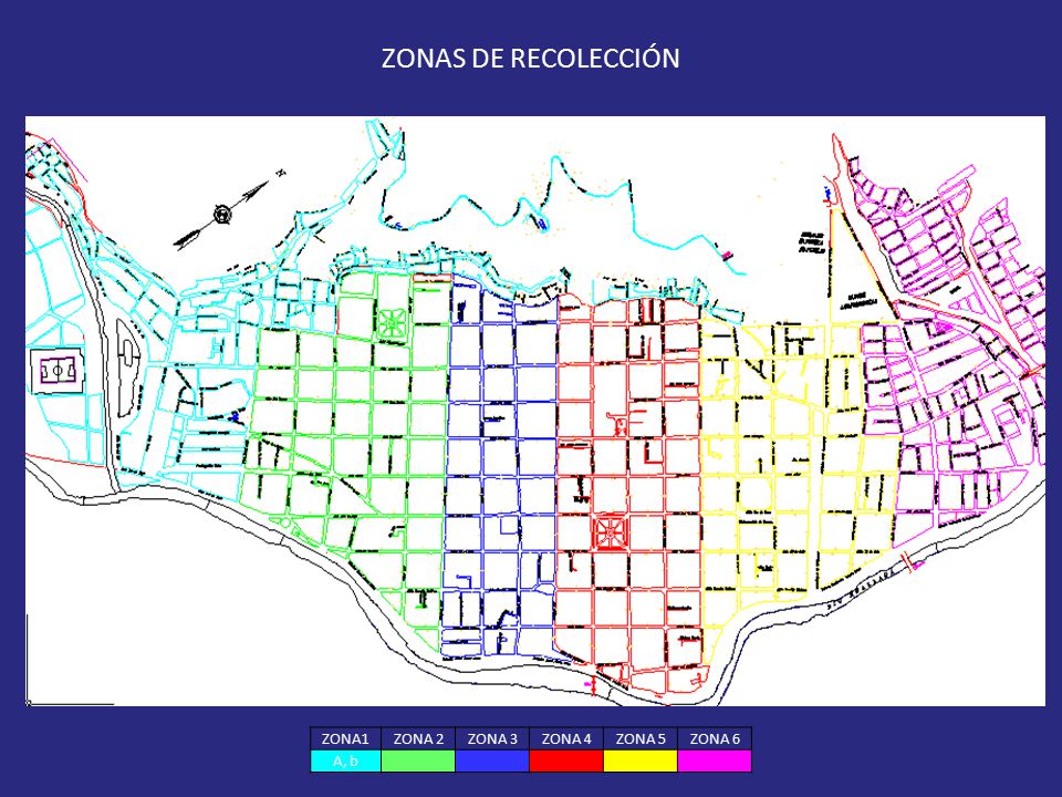 ZONAS DE RECOLECCIÓN ZONA1 ZONA 2 ZONA 3 ZONA 4 ZONA 5 ZONA 6 A, b