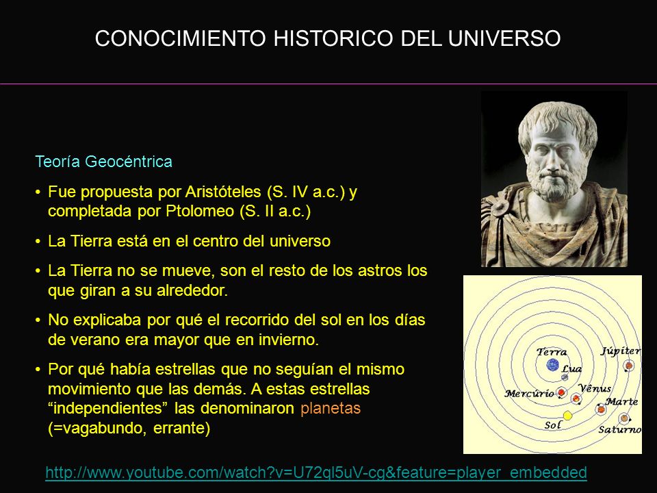 CONOCIMIENTO HISTORICO DEL UNIVERSO
