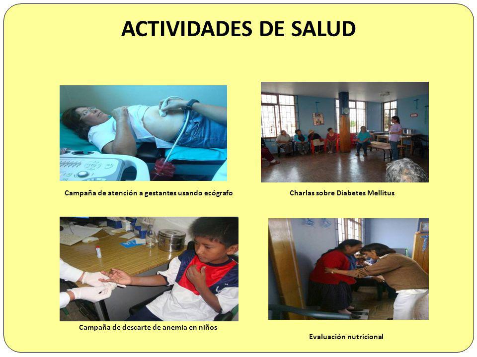ACTIVIDADES DE SALUD Campaña de atención a gestantes usando ecógrafo