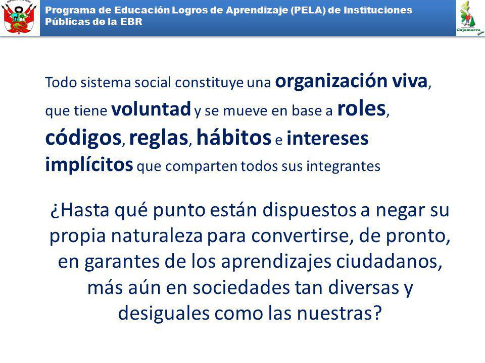 Programa de Educación Logros de Aprendizaje (PELA) de Instituciones Públicas de la EBR