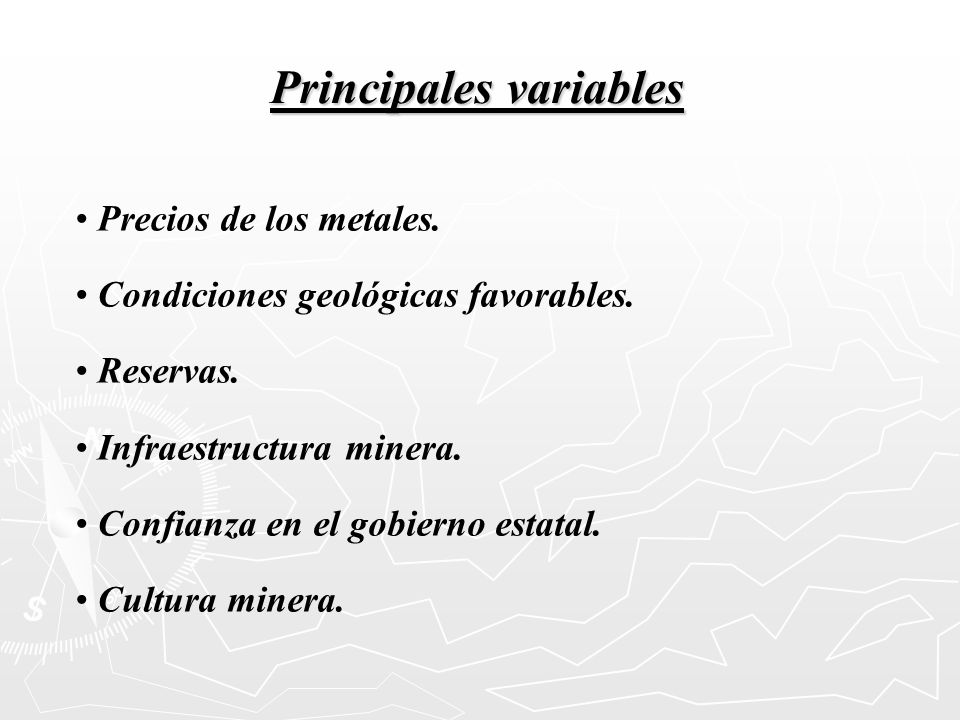 Principales variables