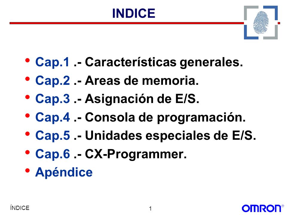 Cap.1 .- Características generales. Cap.2 .- Areas de memoria.