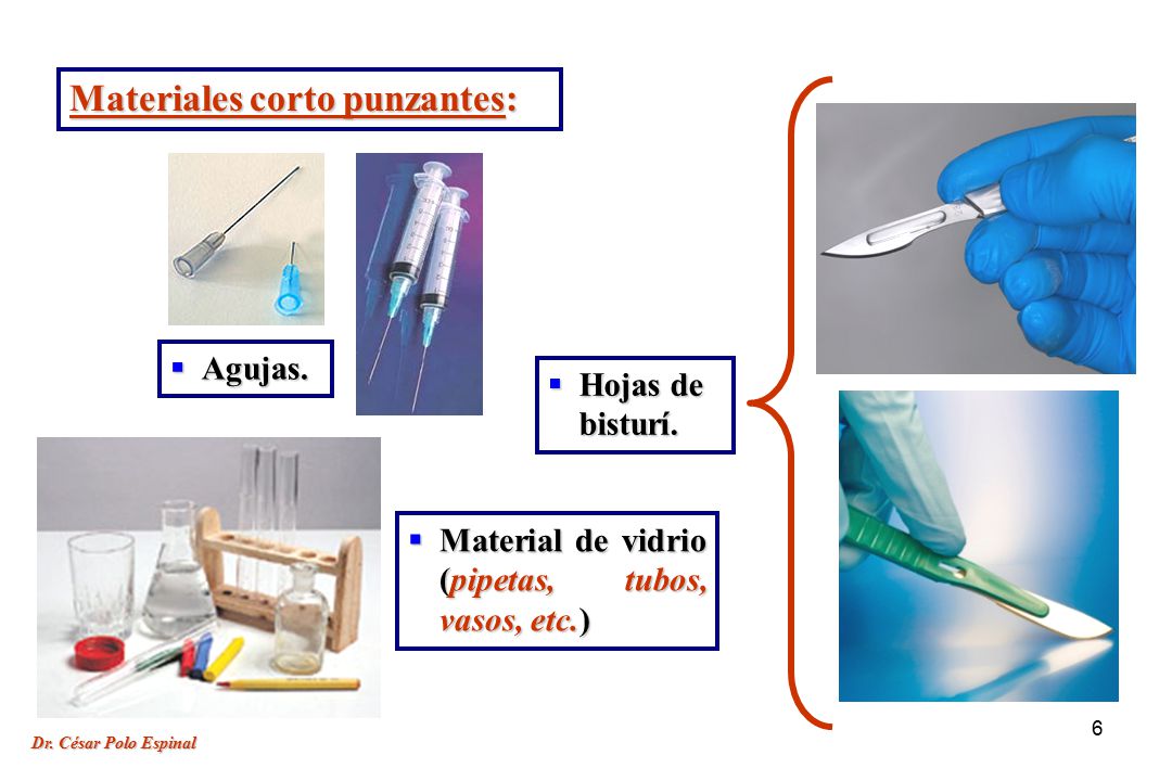 Materiales corto punzantes:
