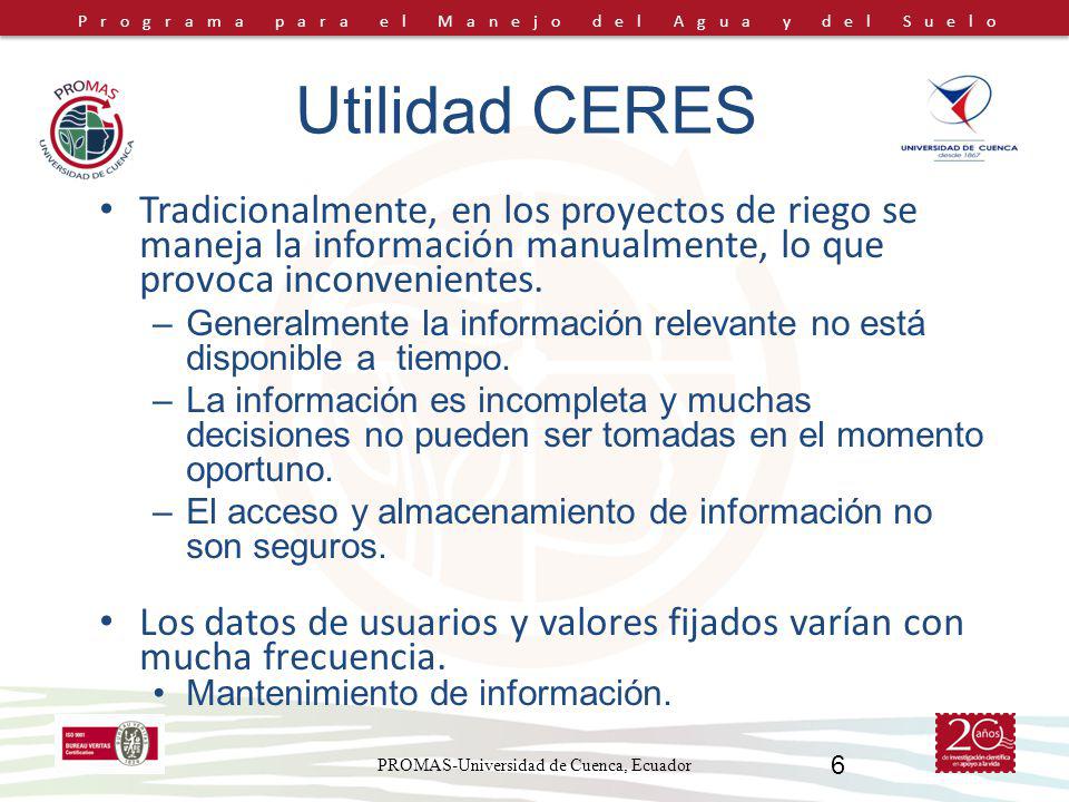 PROMAS-Universidad de Cuenca, Ecuador