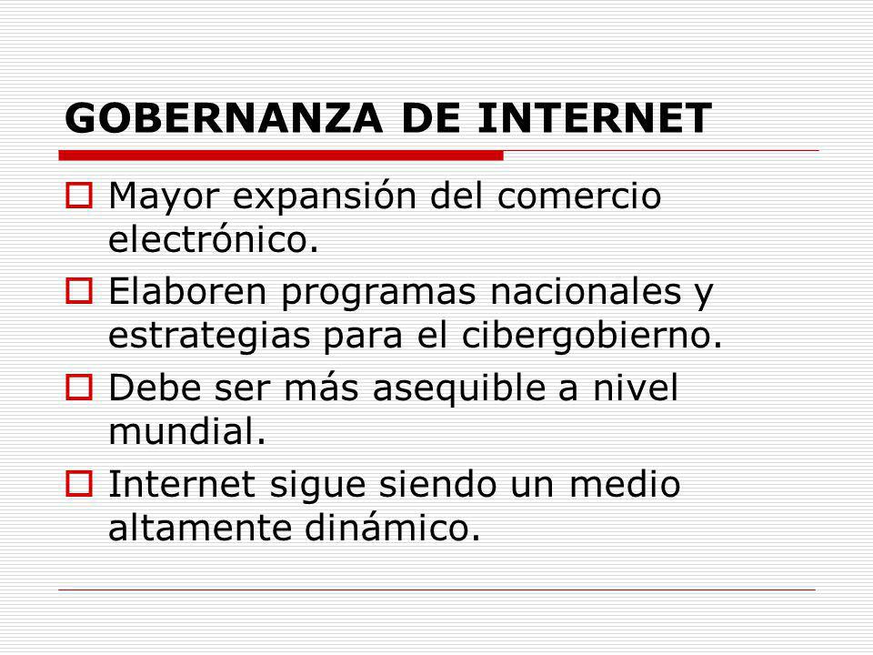 GOBERNANZA DE INTERNET