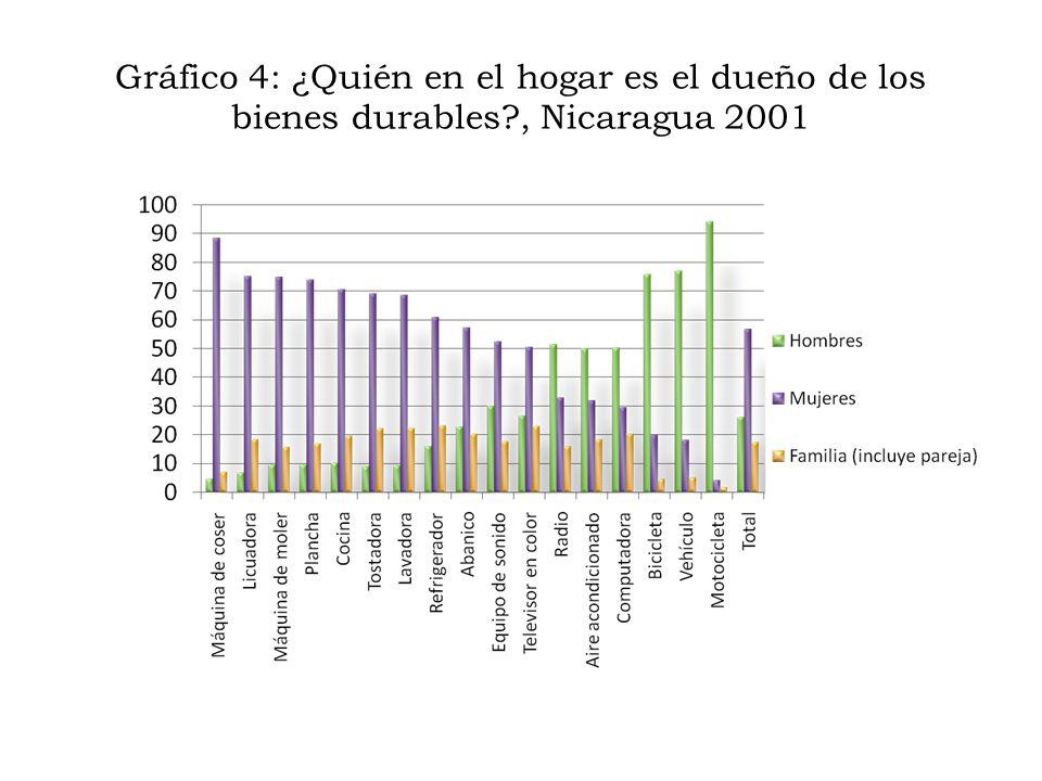 Gráfico 4: ¿Quién en el hogar es el dueño de los bienes durables