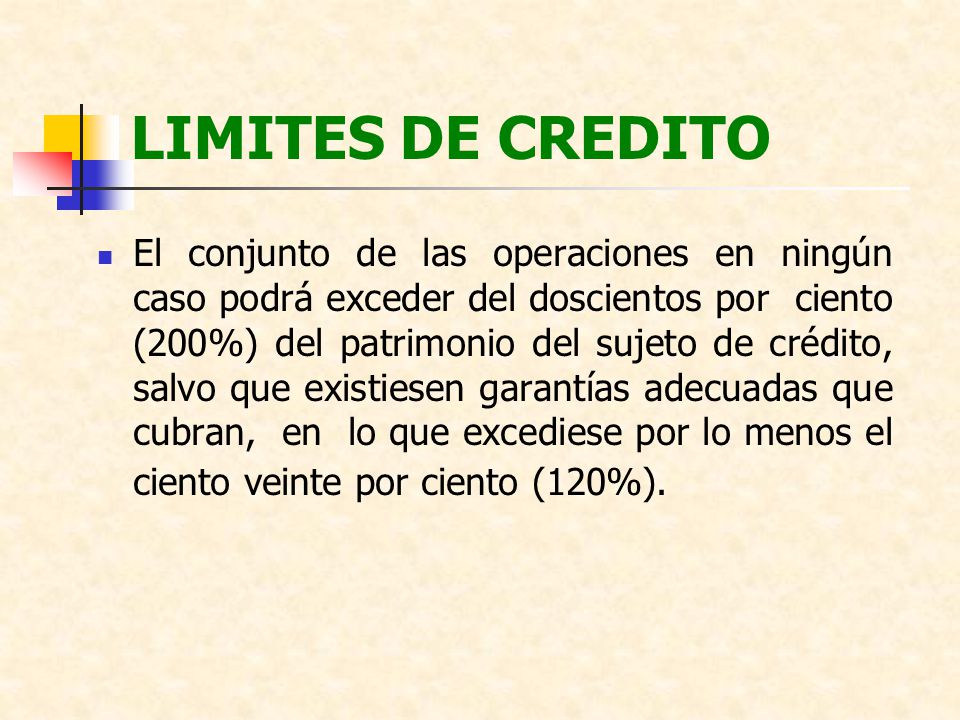 LIMITES DE CREDITO