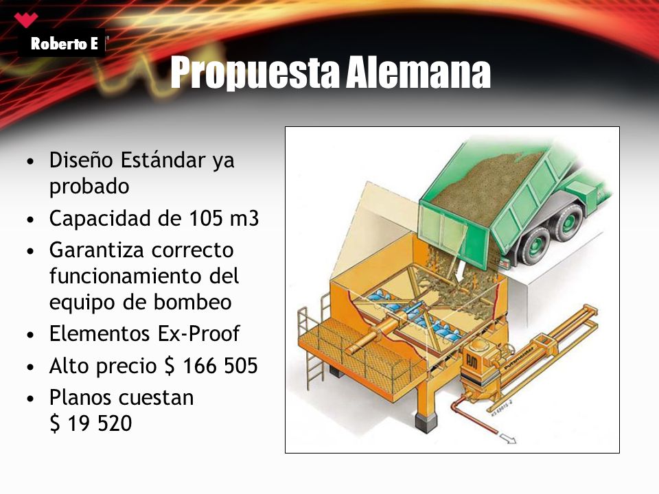Propuesta Alemana Diseño Estándar ya probado Capacidad de 105 m3