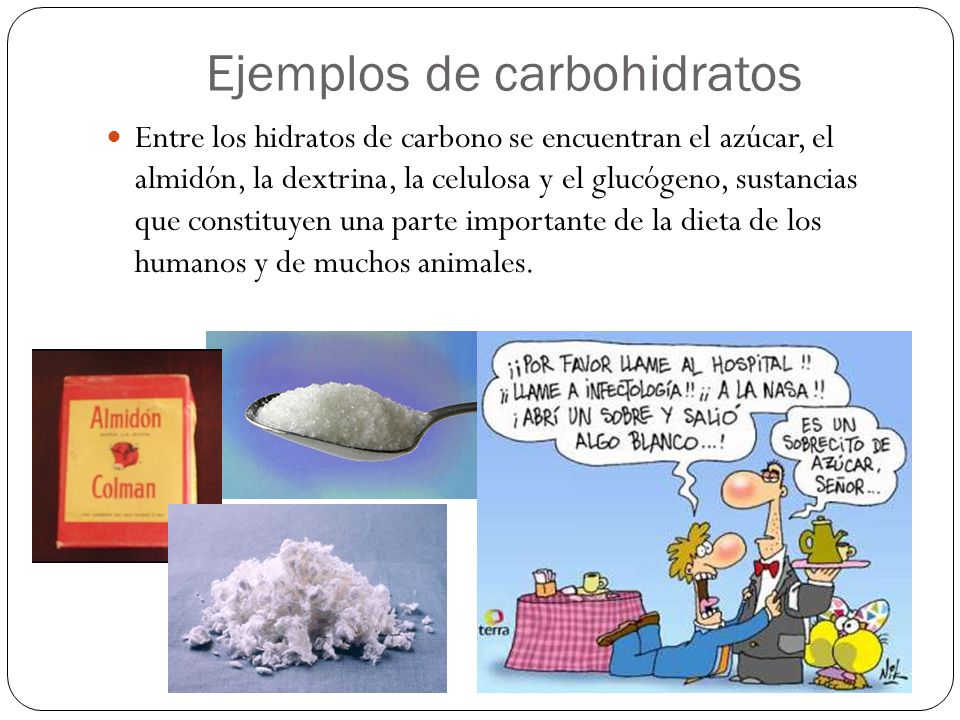 Ejemplos de carbohidratos