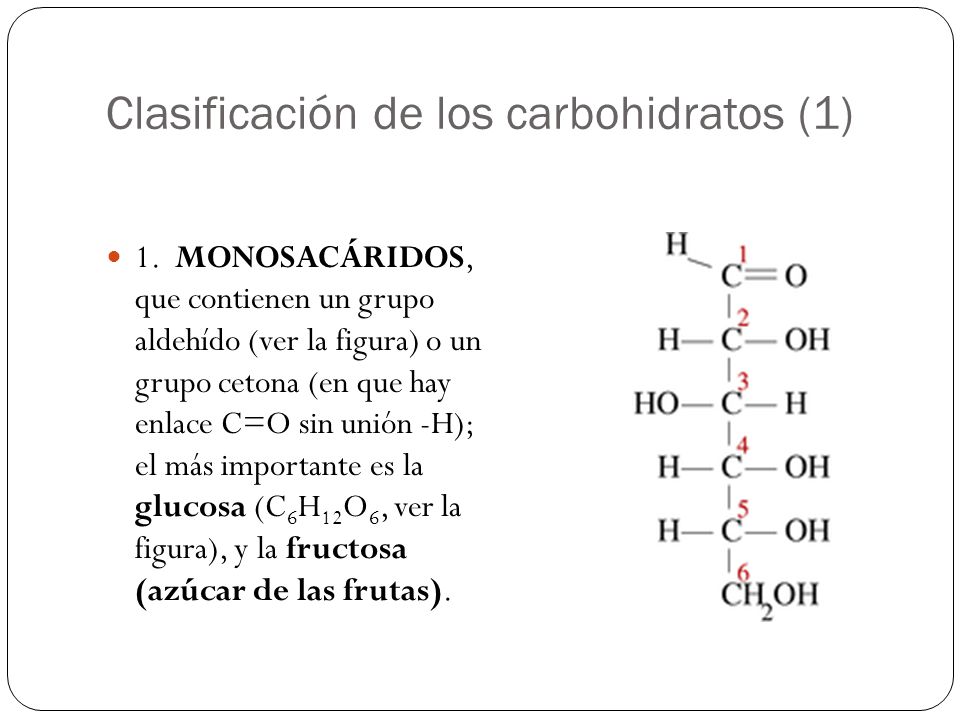 Clasificación de los carbohidratos (1)