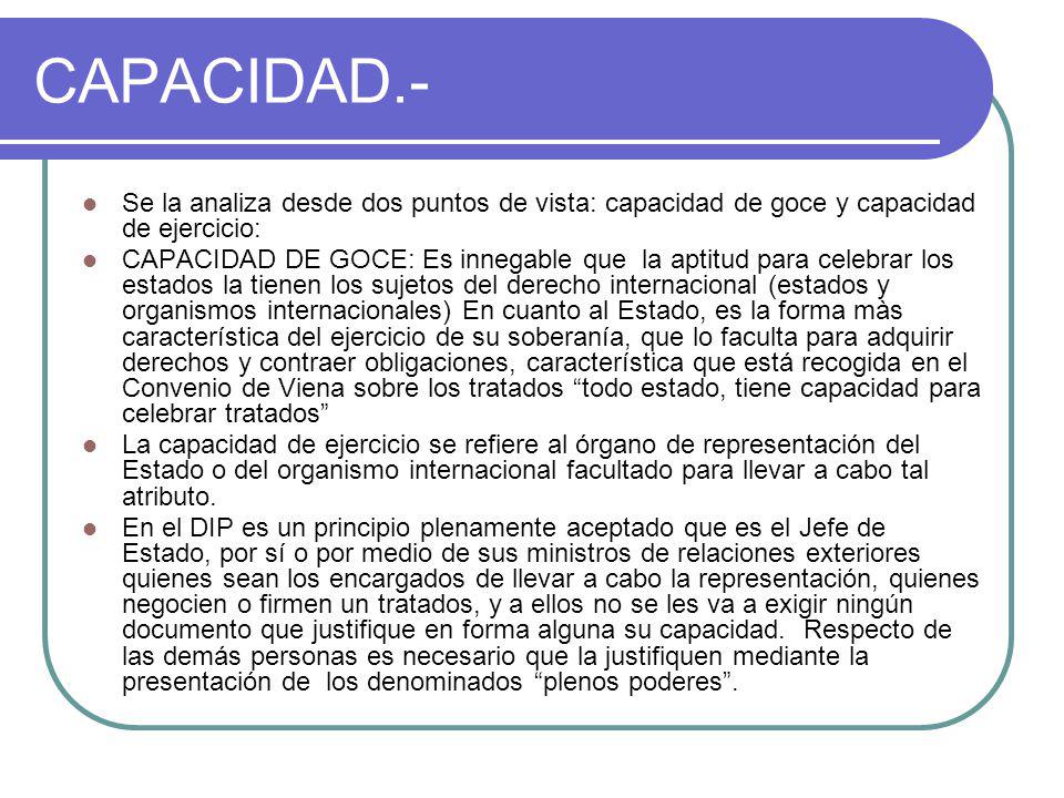 CAPACIDAD.- Se la analiza desde dos puntos de vista: capacidad de goce y capacidad de ejercicio: