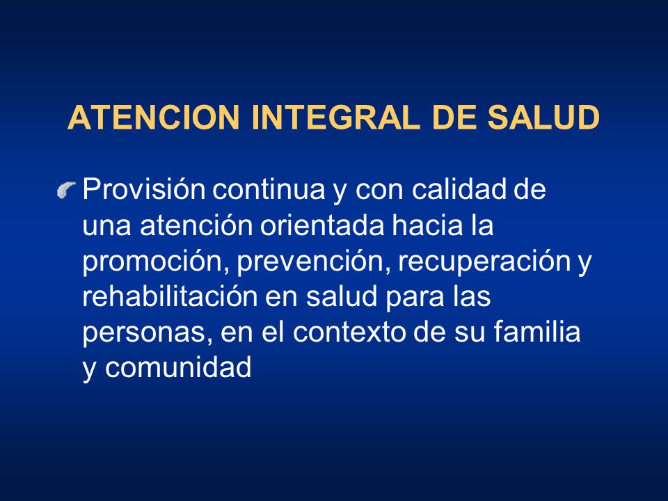 ATENCION INTEGRAL DE SALUD