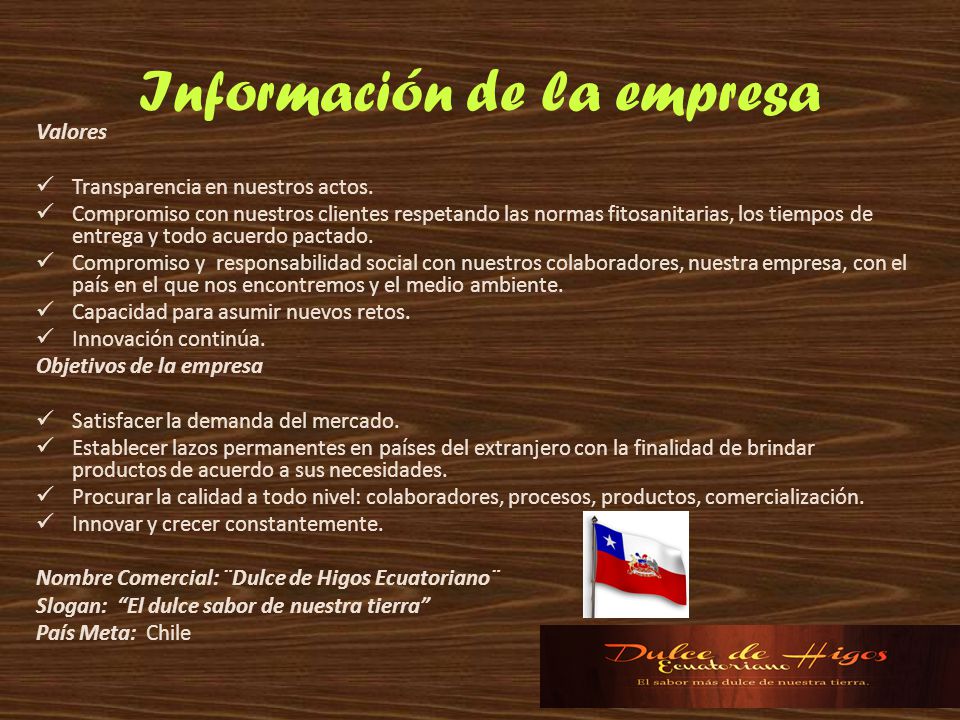 Información de la empresa