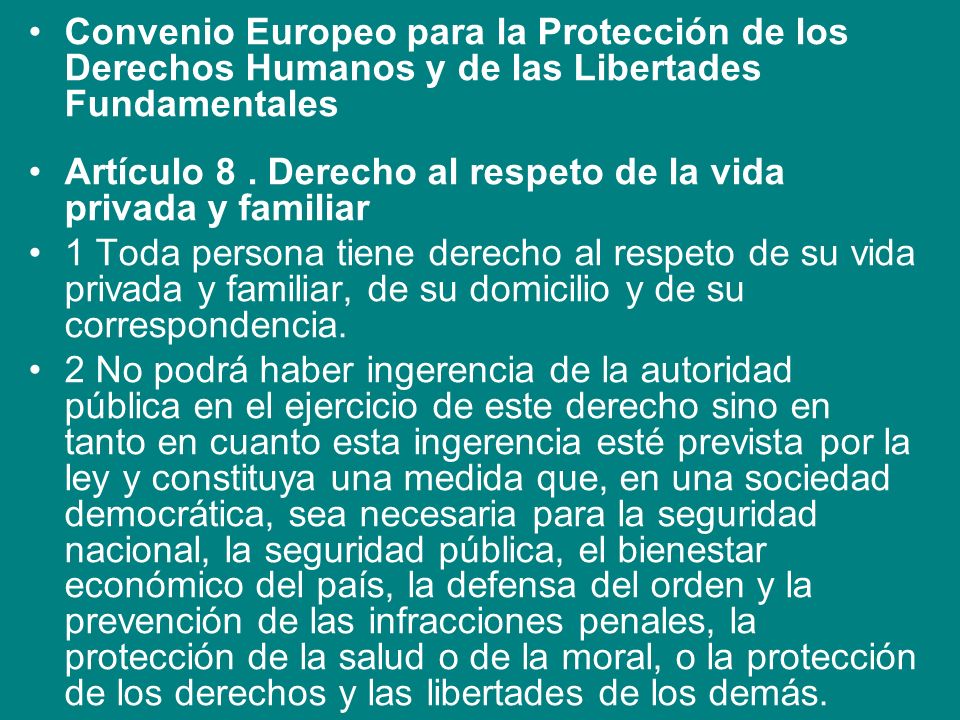 Convenio Europeo para la Protección de los Derechos Humanos y de las Libertades Fundamentales