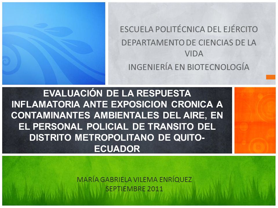ESCUELA POLITÉCNICA DEL EJÉRCITO DEPARTAMENTO DE CIENCIAS DE LA VIDA