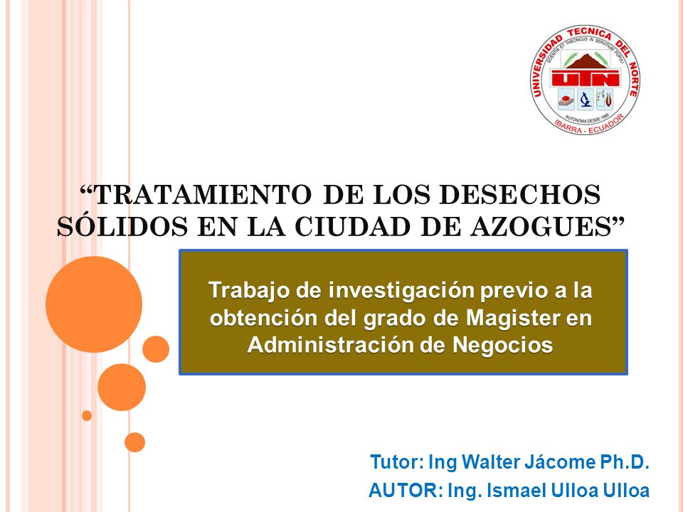 TRATAMIENTO DE LOS DESECHOS SÓLIDOS EN LA CIUDAD DE AZOGUES