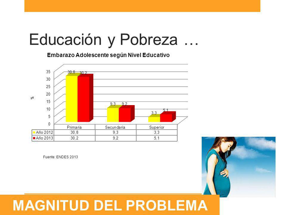 Educación y Pobreza … Fuente: ENDES 2013 MAGNITUD DEL PROBLEMA