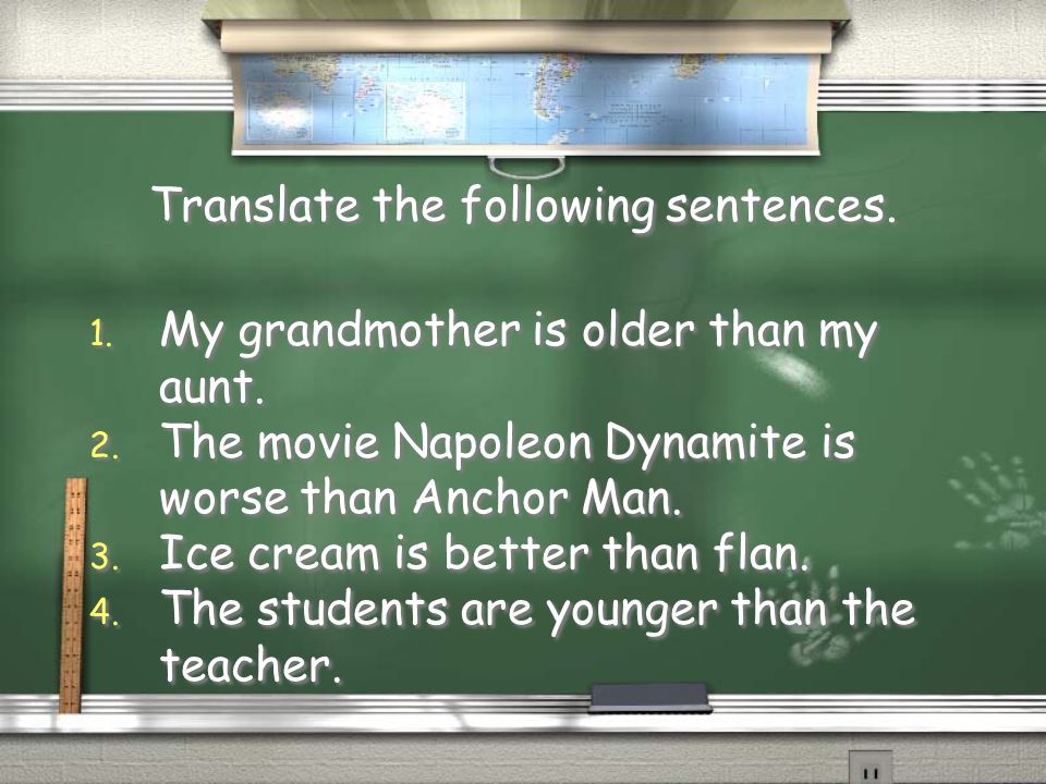 Translate the following sentences.