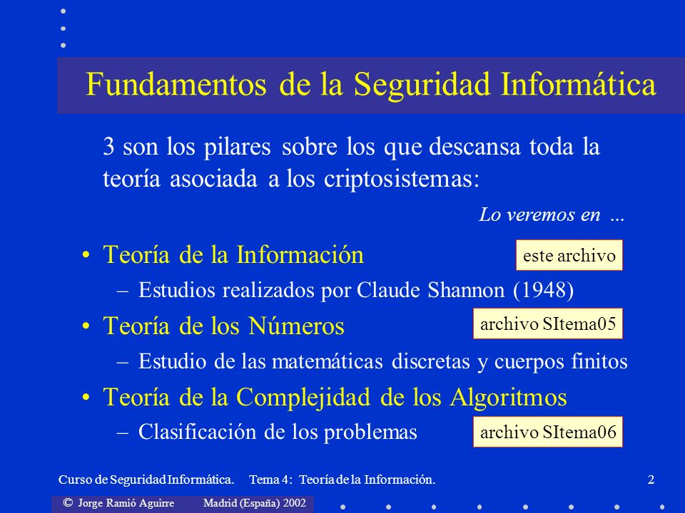 Fundamentos de la Seguridad Informática