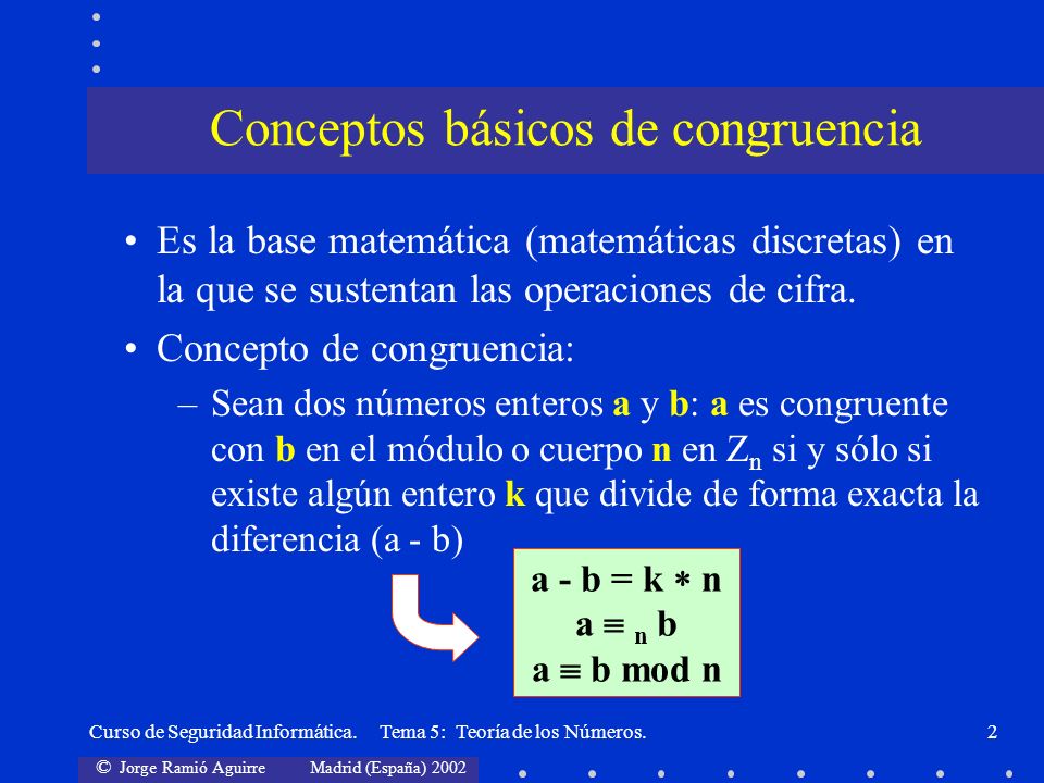 Conceptos básicos de congruencia