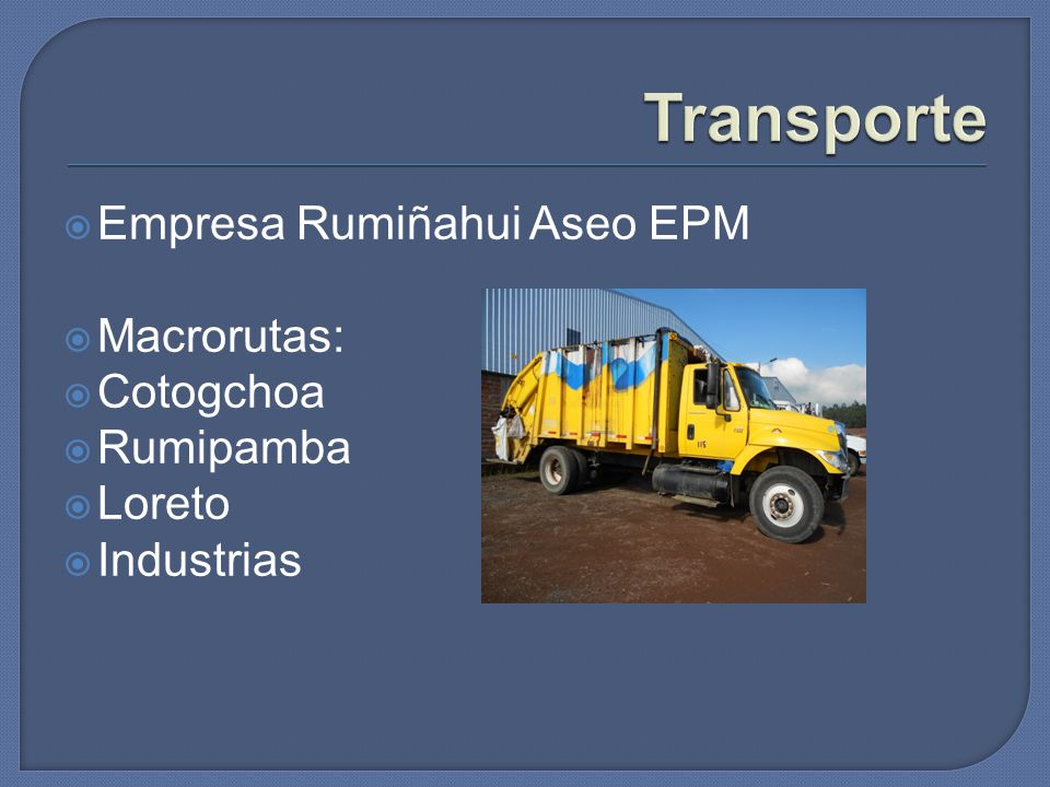 Transporte Empresa Rumiñahui Aseo EPM Macrorutas: Cotogchoa Rumipamba