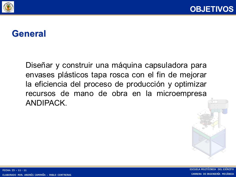 OBJETIVOS General.