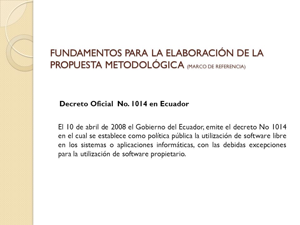 FUNDAMENTOS PARA LA ELABORACIÓN DE LA PROPUESTA METODOLÓGICA (marco de referencia)