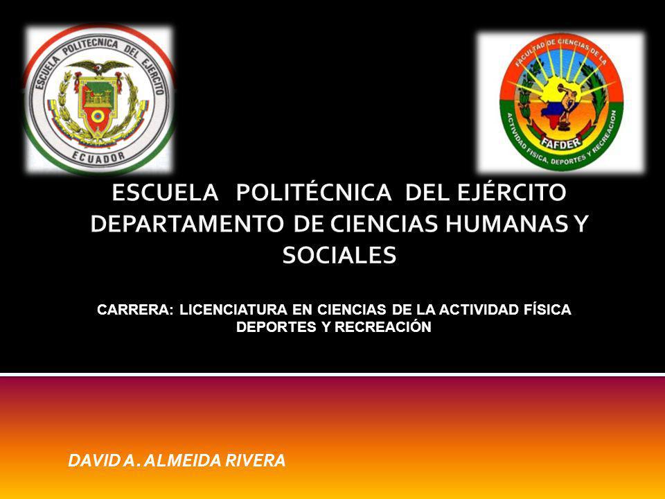 ESCUELA POLITÉCNICA DEL EJÉRCITO DEPARTAMENTO DE CIENCIAS HUMANAS Y SOCIALES