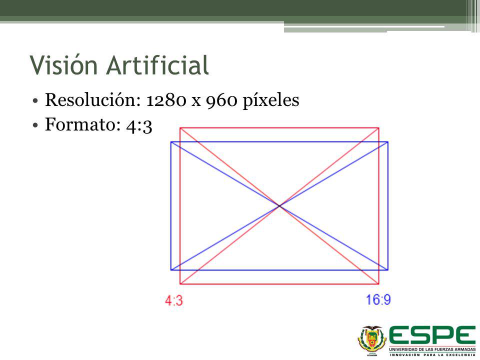 Visión Artificial Resolución: 1280 x 960 píxeles Formato: 4:3