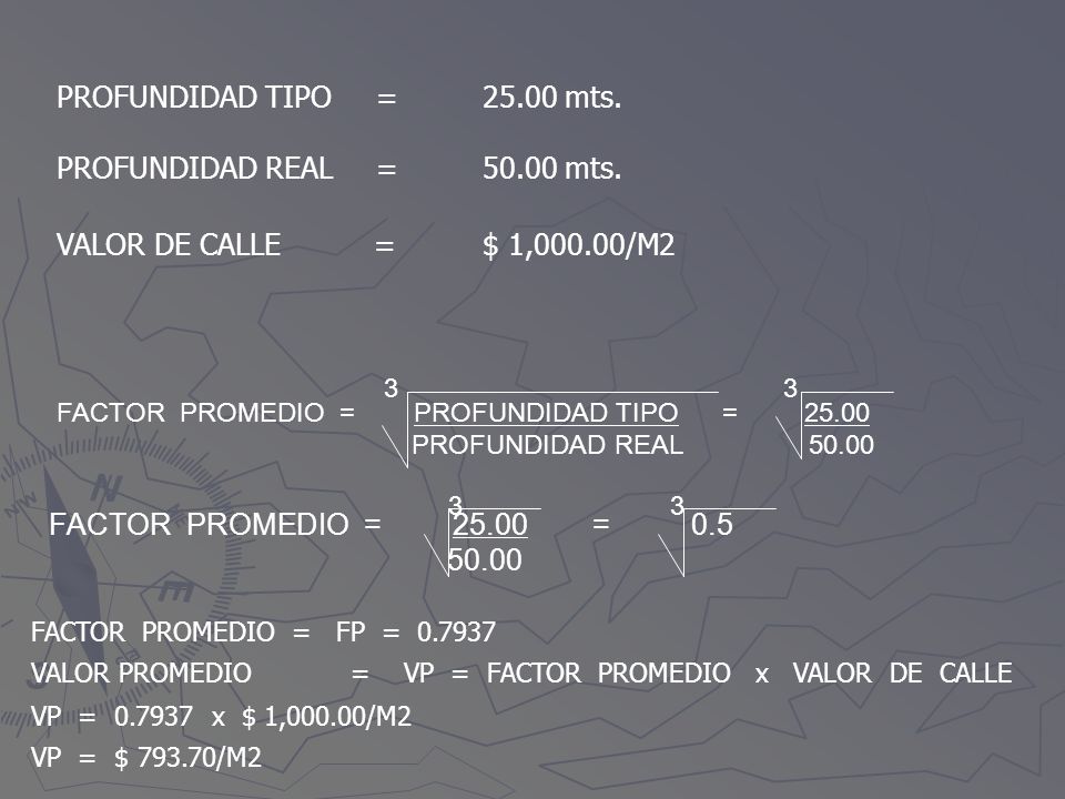 PROFUNDIDAD TIPO = mts. PROFUNDIDAD REAL = mts.