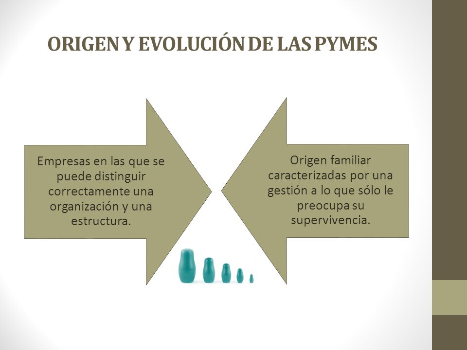 ORIGEN Y EVOLUCIÓN DE LAS PYMES