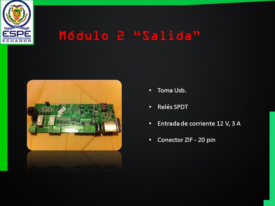 Módulo 2 Salida Toma Usb. Relés SPDT Entrada de corriente 12 V, 3 A